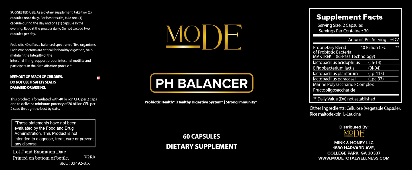 PH Balancer - Probiotic 40 Billion CFU