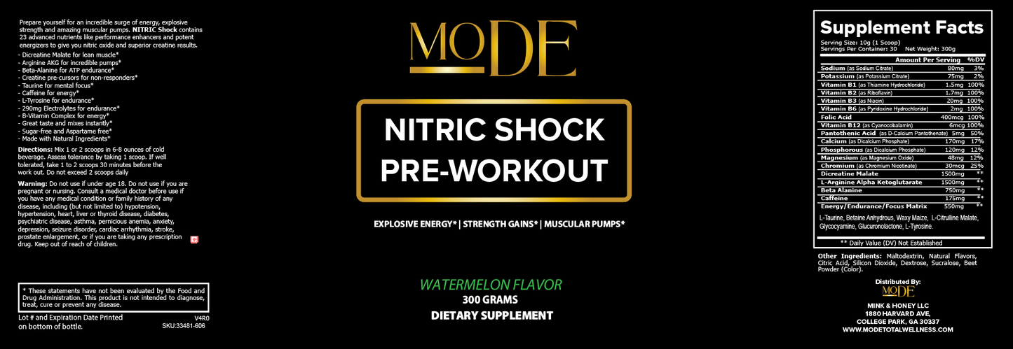 Nitric Shock Pre-Workout